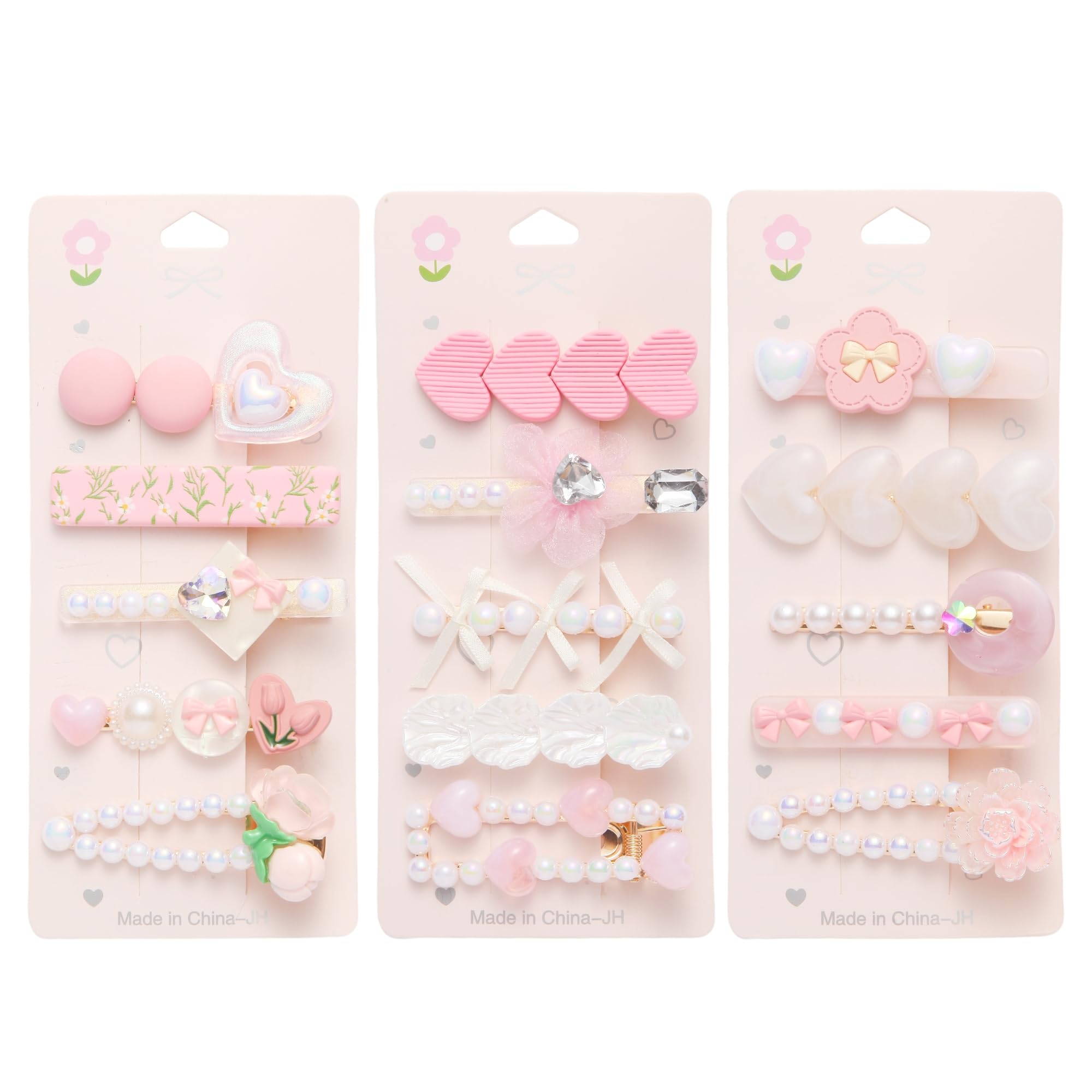 Broches Ooosonlu de pelo en resina con perla, ideal para un look elegante.