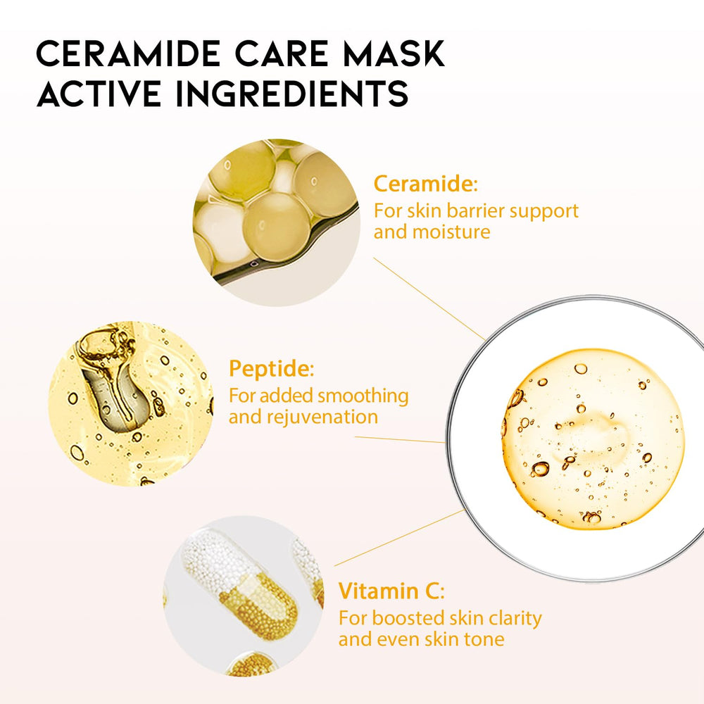 OOTD Ceramide Care Mask brightening and moisturizing closeup