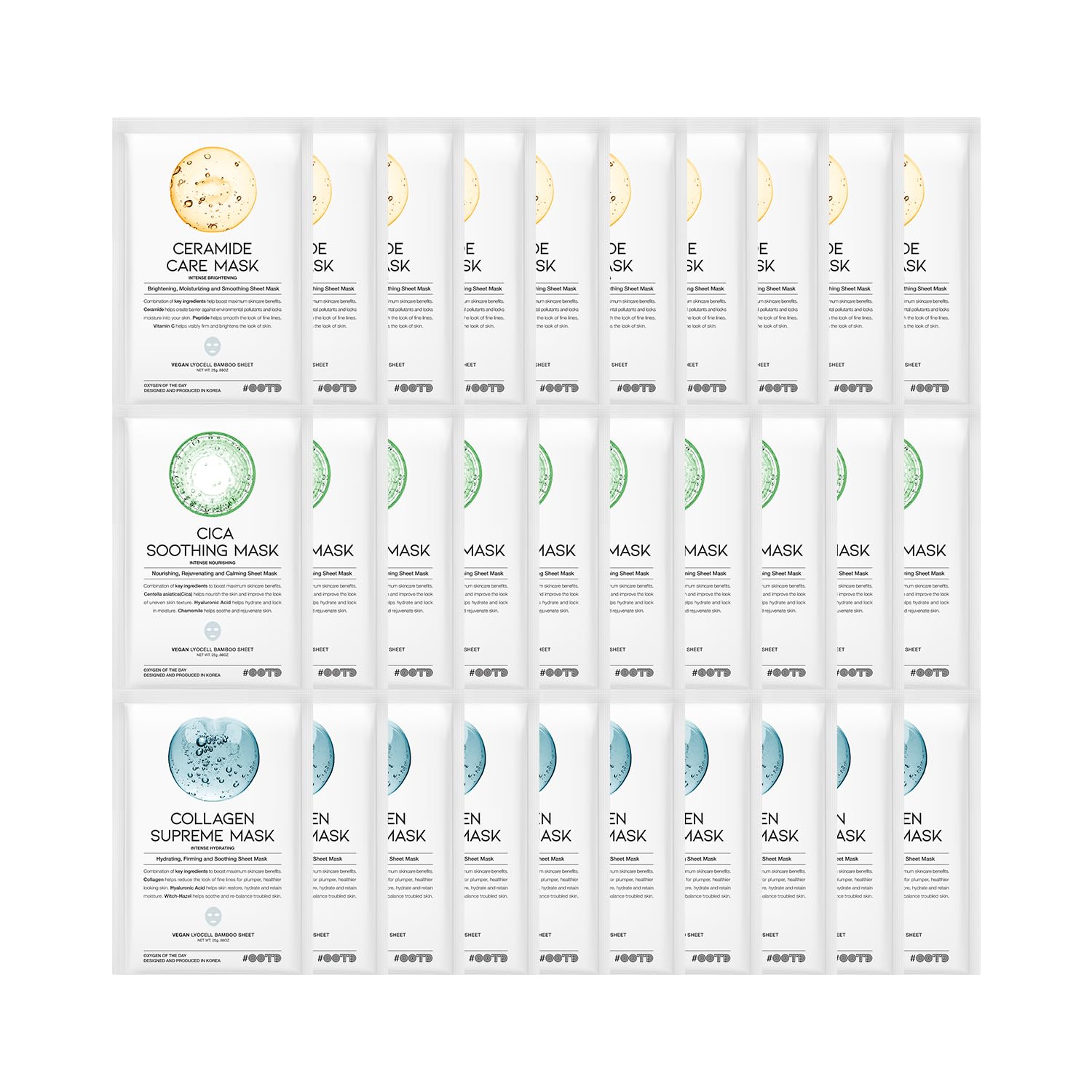 Coffret #OOTD avec masques feuilles hydratants pour peau douce.