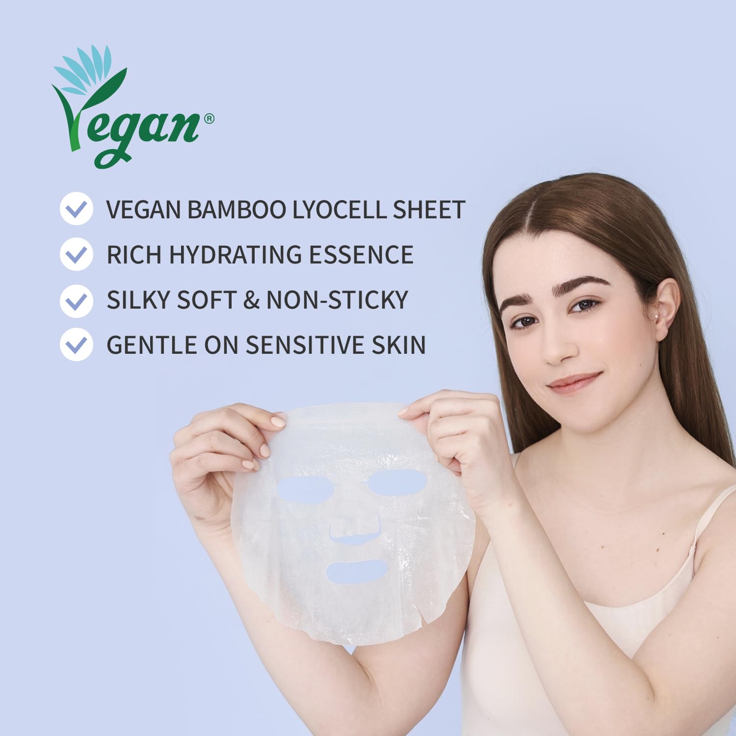 Texture soyeuse du masque feuille #OOTD, application confortable.