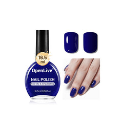 OpenLive Esmalte Azul Oscuro en botella de 16.5 ml para uso diario