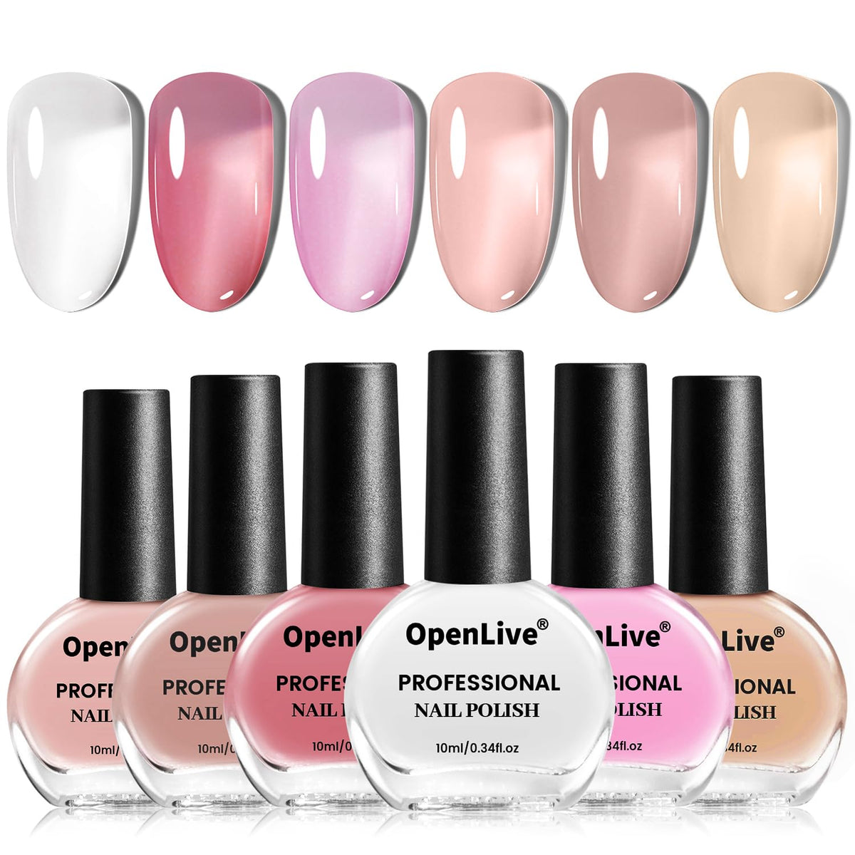 OpenLive Esmalte Jelly Blanco: cobertura total y secado rápido para uñas brillantes