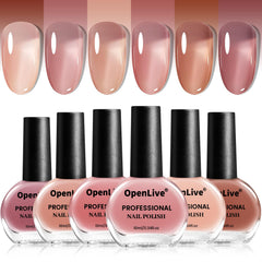 OpenLive Esmalte Jelly nude, acabado suave y duradero para uñas naturales