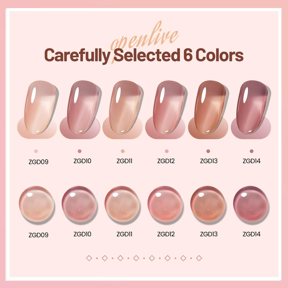 OpenLive Esmalte Jelly rosa, cobertura uniforme y secado rápido