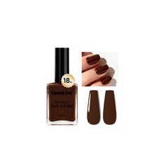 Esmalte marrón OpenLive en botella de 18 ml, aspecto elegante y duradero.