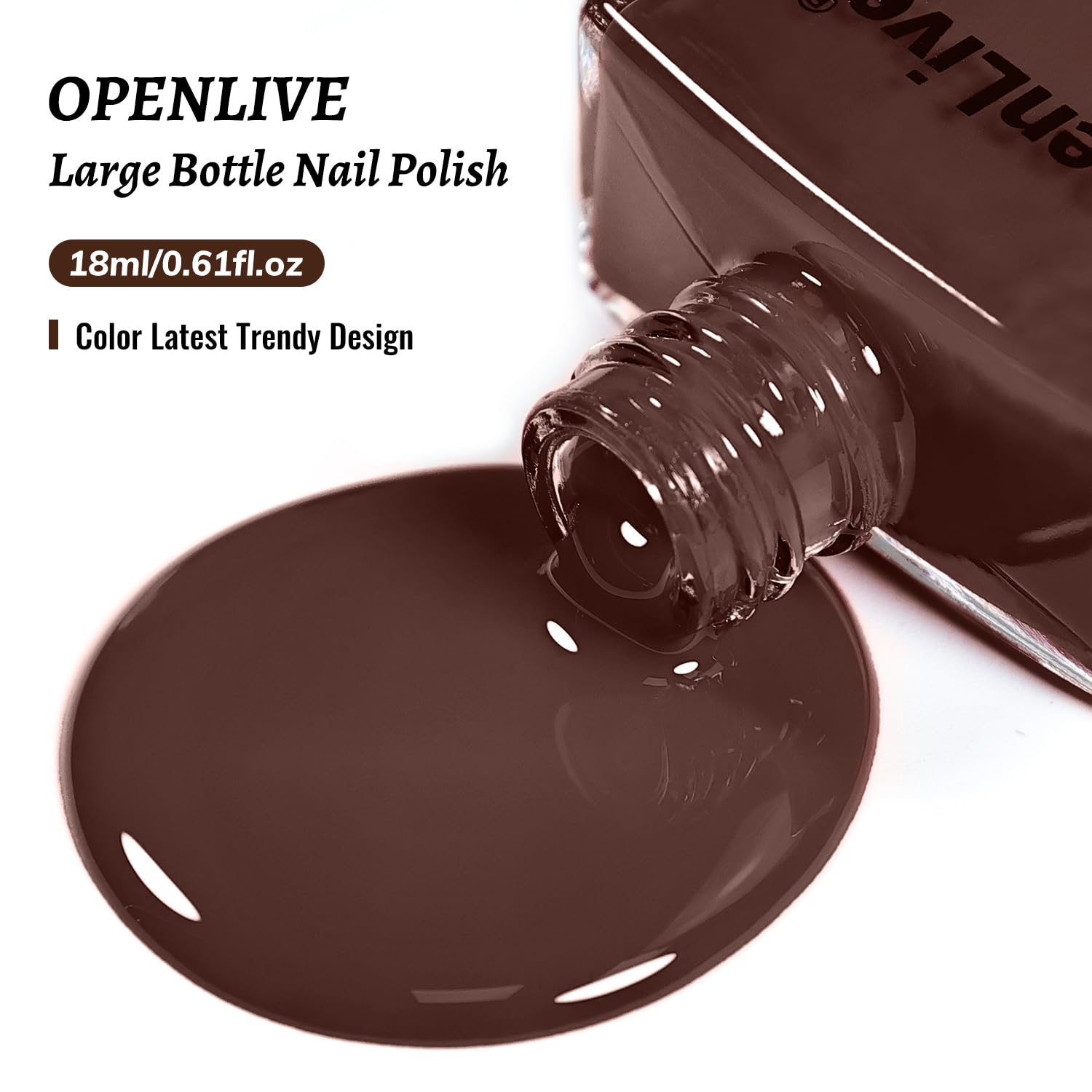 Regalo ideal: esmalte marrón OpenLive para quien ama uñas.