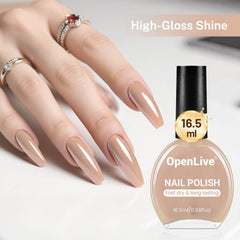 OpenLive Esmalte Nude Pink, base para arte de uñas y francés.