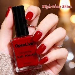 OpenLive esmalte rojo 18ml, base ideal para diseños creativos en casa.