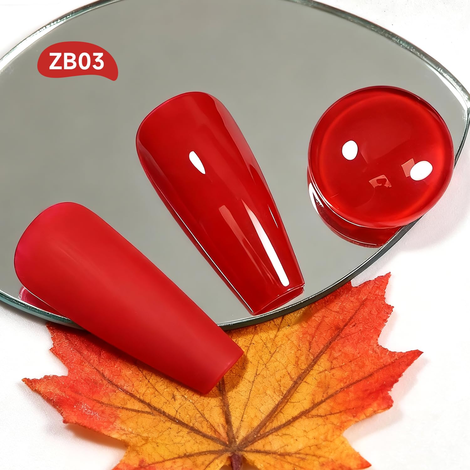 OpenLive esmalte rojo 18ml, cepillo en acción para aplicación rápida.