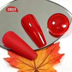 OpenLive esmalte rojo 18ml, cepillo en acción para aplicación rápida.