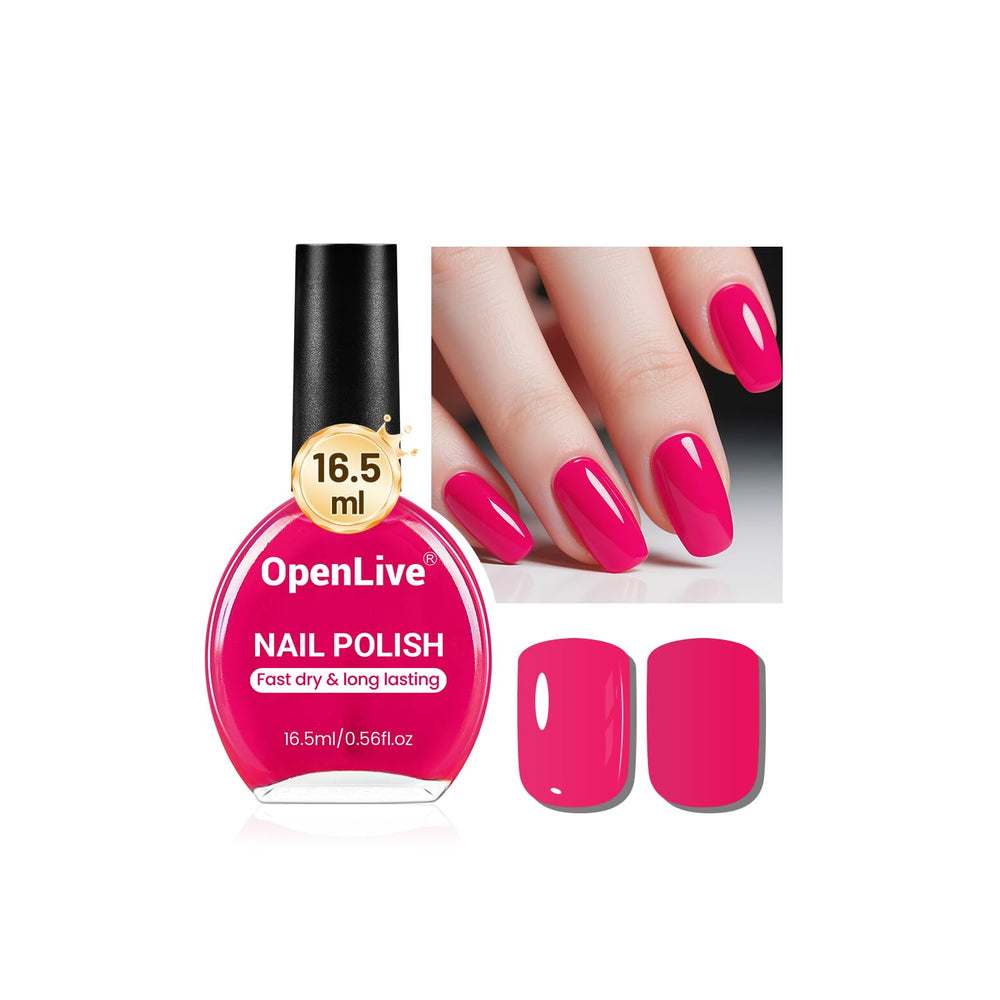OpenLive esmalte rosa rosado 16,5 ml con brillo duradero para uñas