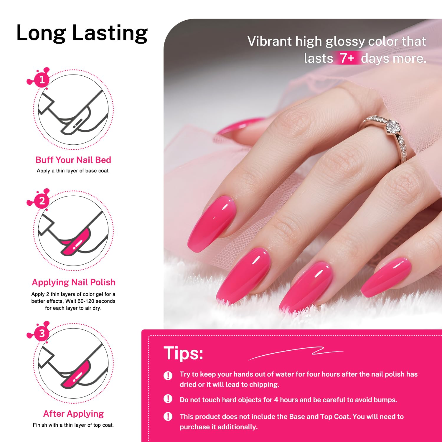 OpenLive esmalte rosa rosado como base para diseños creativos