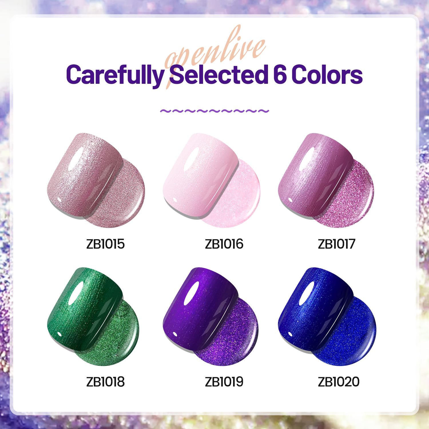 OpenLive esmalte rosa con brillo, acabado atractivo para eventos.