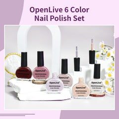 Esmalte OpenLive con acabado brillante y resistencia para manicura duradera.