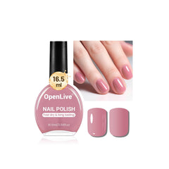 OpenLive Esmalte Uñas Dusty Rose: botella rosada suave para un acabado duradero.