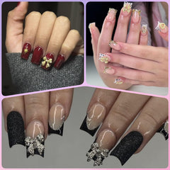 OPMADM decoraciones de lazo para uñas, aptas para crear estilos únicos.