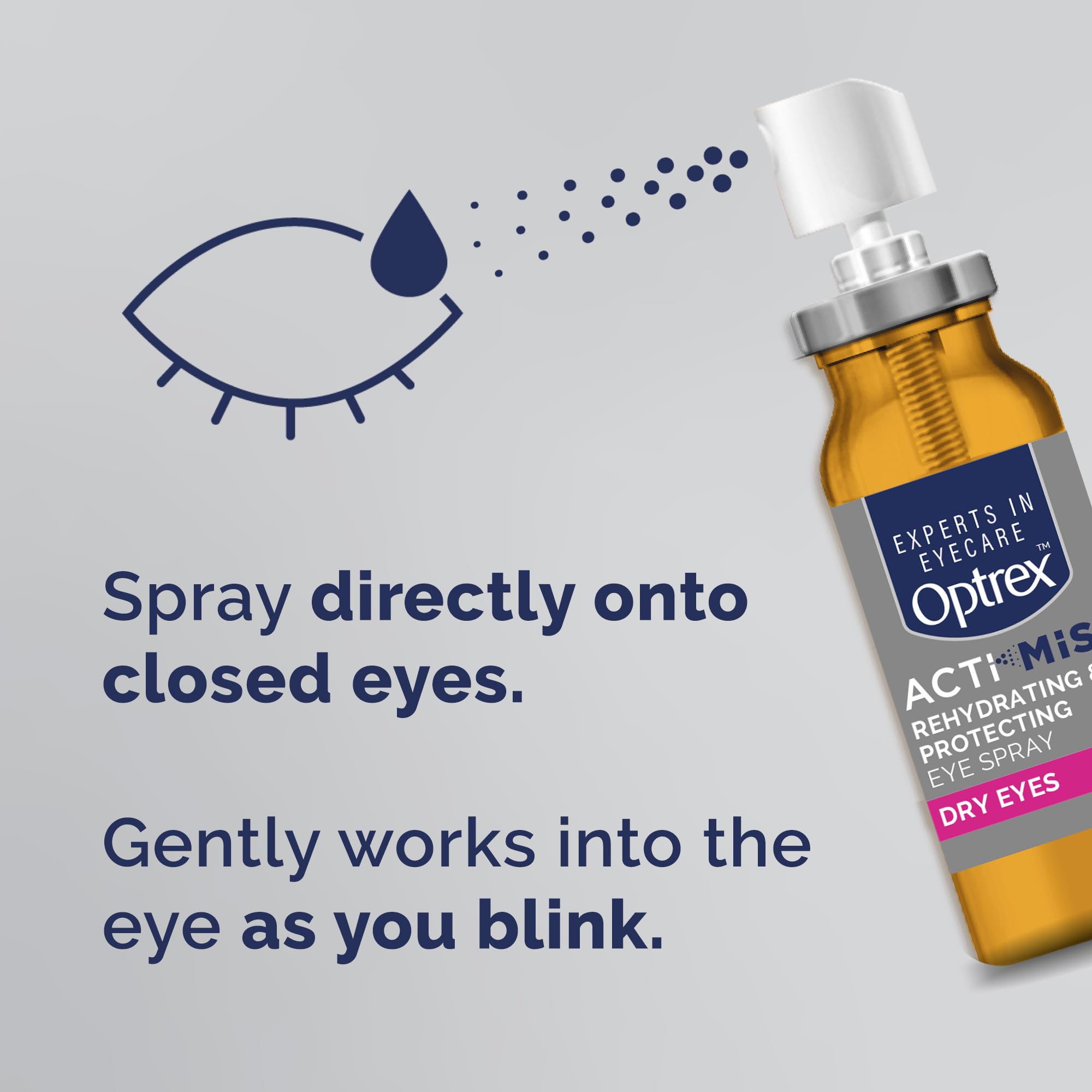 Optrex ActiMist aplicación cómoda con lentes de contacto.
