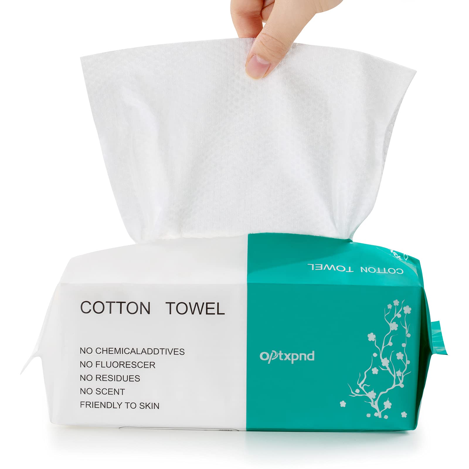 Optxpnd, toallas-desechables-rostro-grande, limpian suavemente el rostro