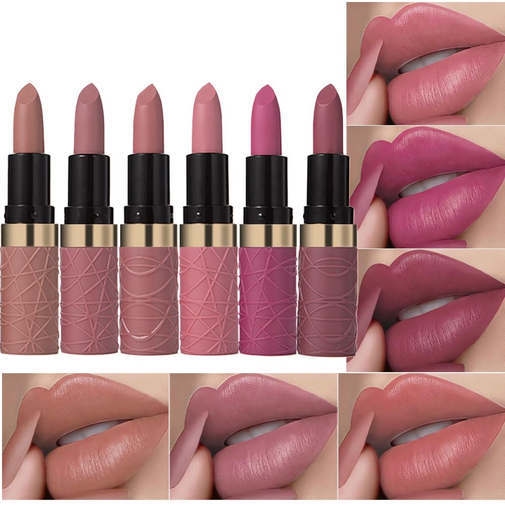 ORANOT set labiales mate con 6 tonos en estuche para looks diarios