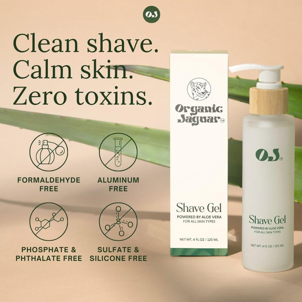 Organic Jaguar envase con gel claro, muestra textura natural y calmante
