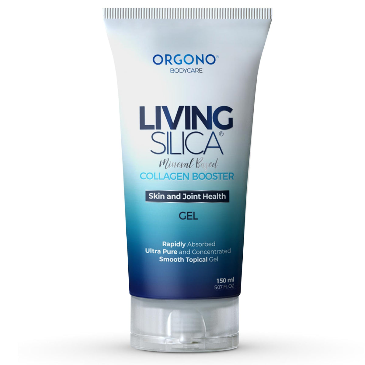 Orgono Living Silica gel de colágeno para aplicación tópica, favorece la hidratación.