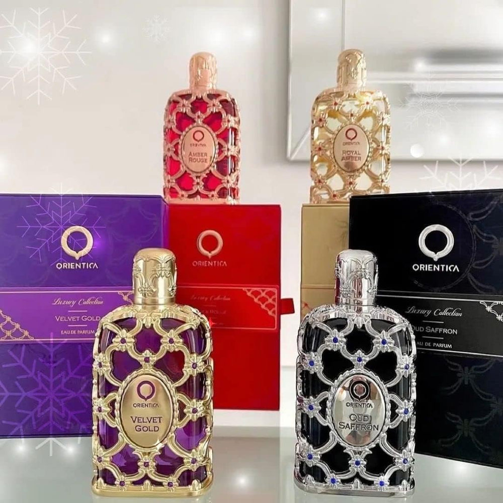 Orientica Amber Rouge, armonia de ambar y maderas: perfume unisex para dejar huella.