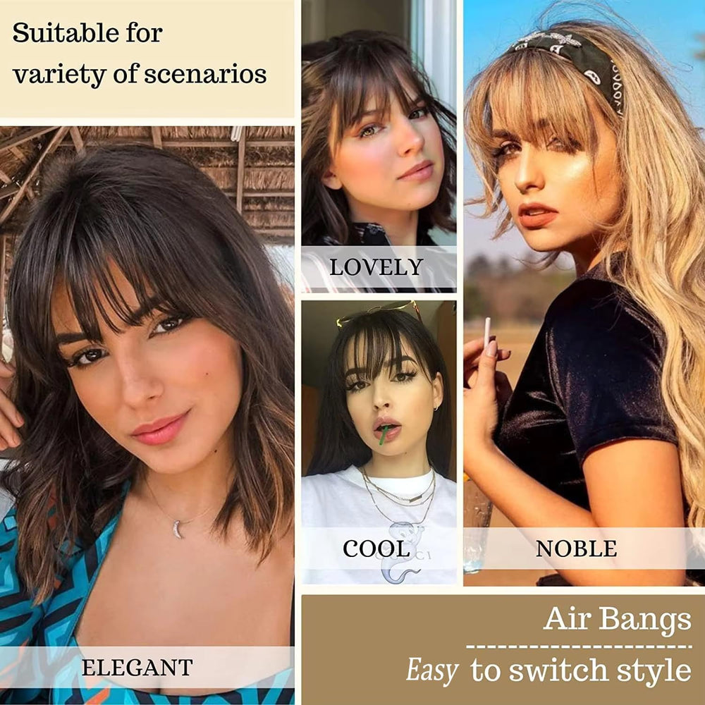 ORIGEN clip-in bangs cambio de estilo rápido: prueba un nuevo estilo en segundos.
