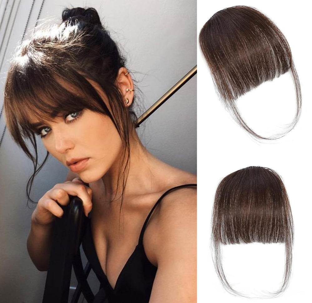 ORIGEN clip-in bangs pelo humano real: aspecto natural para cualquier ocasión.