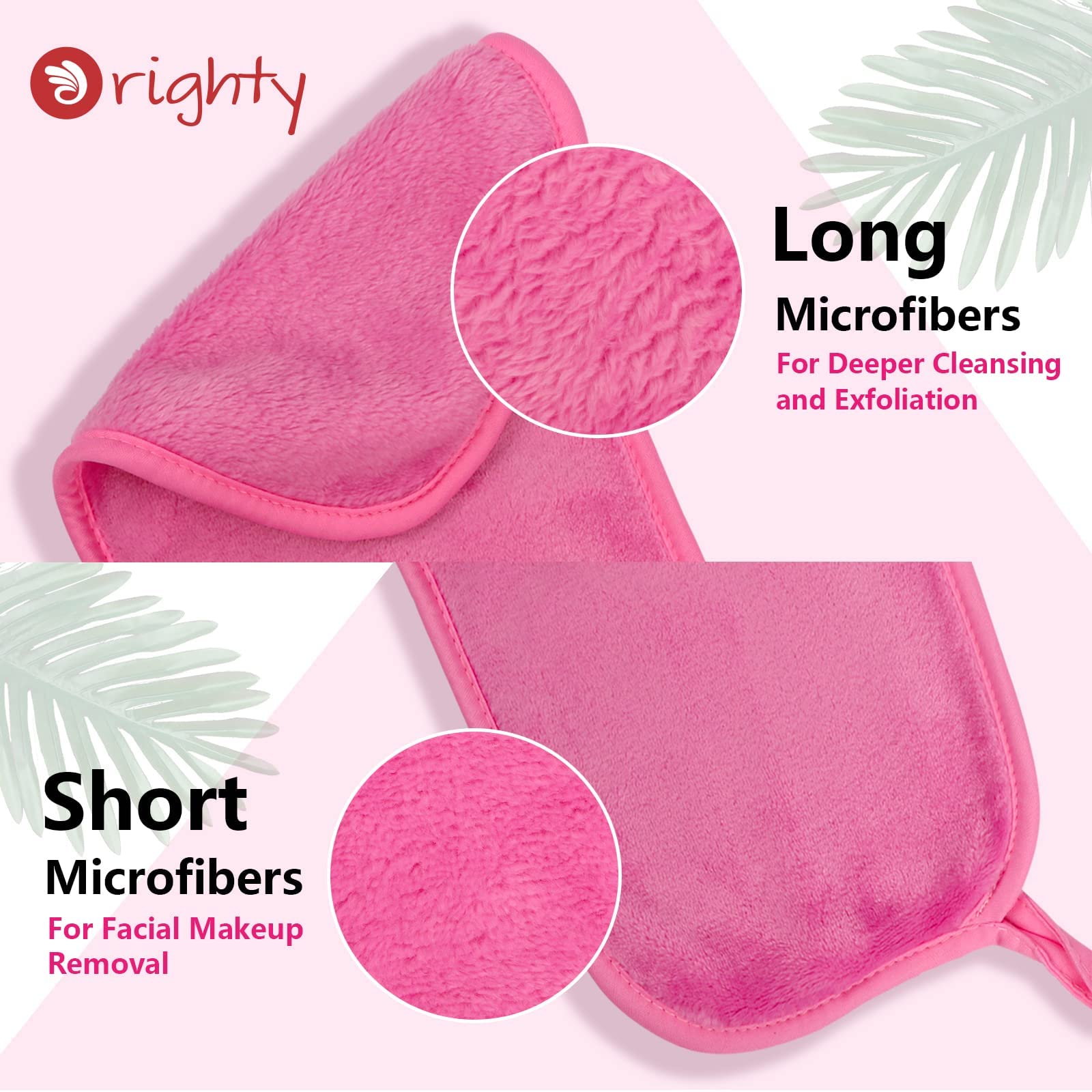 Orighty desmaquillante de microfibra limpieza facial profunda sin aceites.
