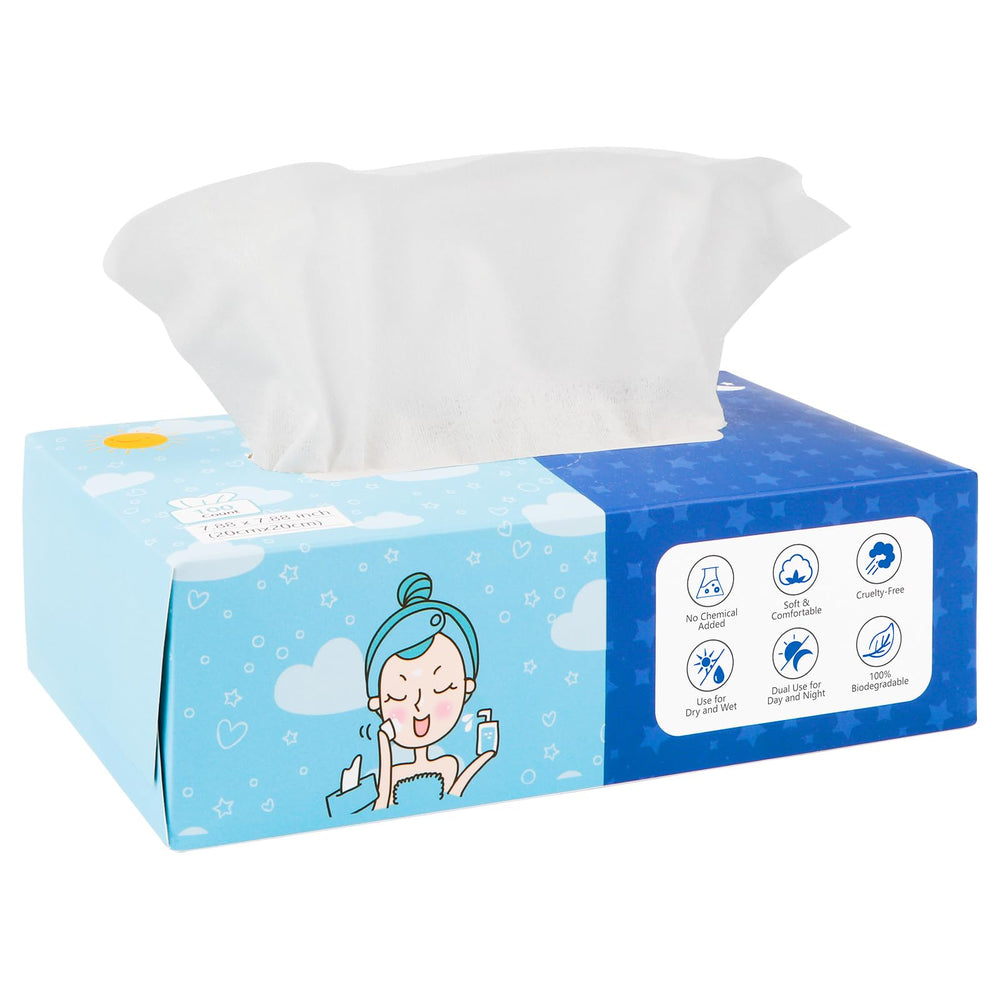 Orighty: toallas faciales desechables biodegradables para limpieza suave diaria.