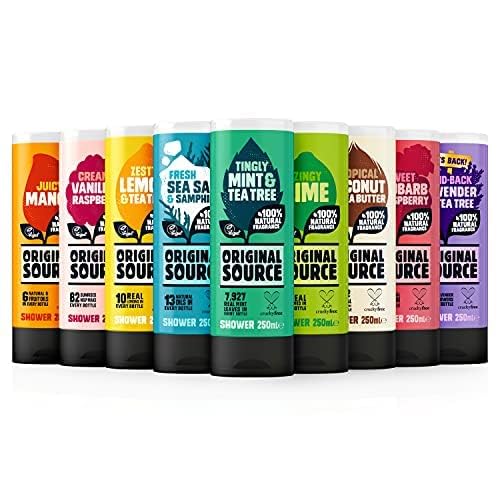 Original Source pack de 6 gel de ducha árbol de té y menta, opción de recambio conveniente