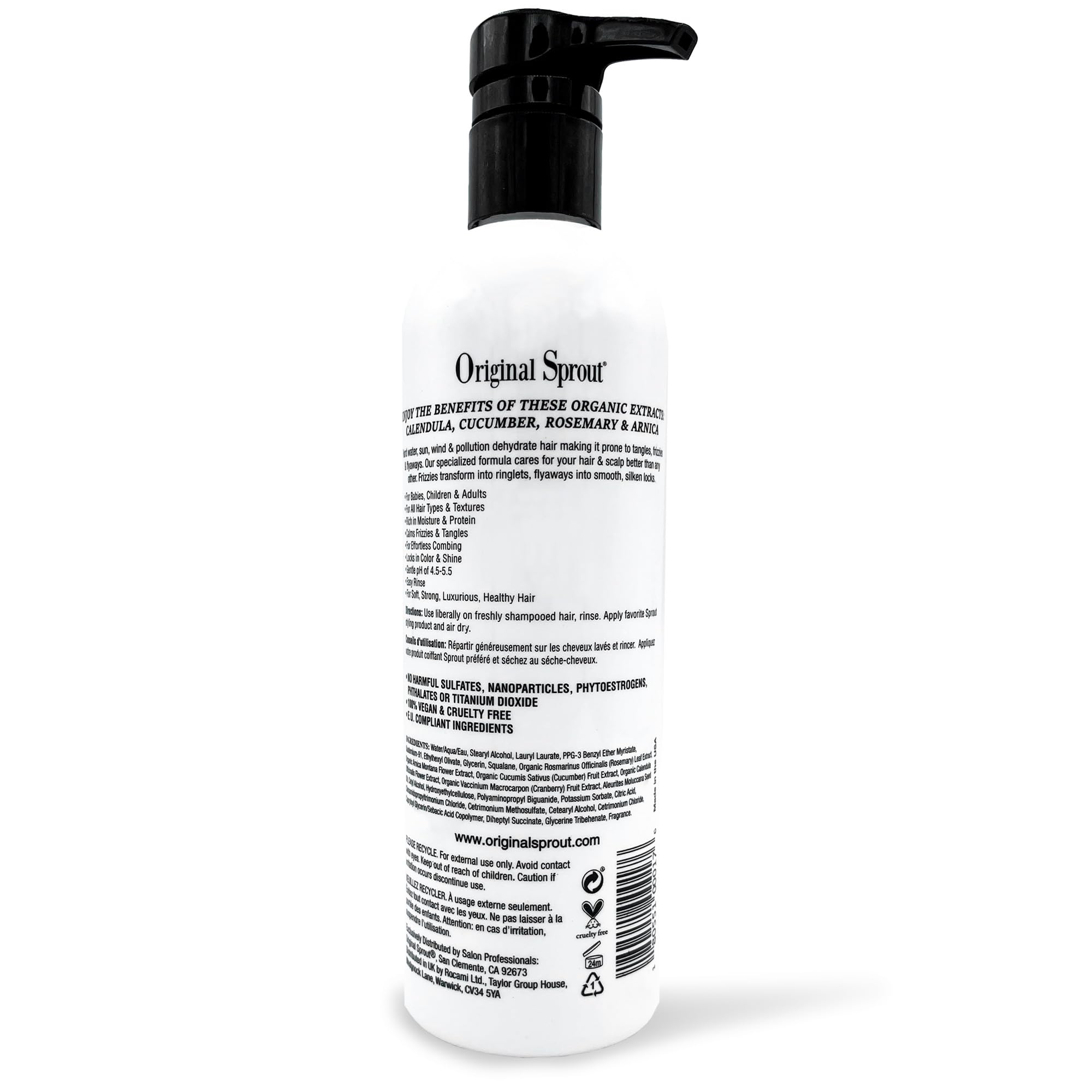 Aplicación del acondicionador Original Sprout para cabello suave y desenredado