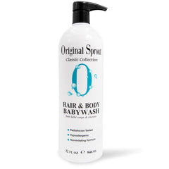 Original Sprout Champú y Gel de Baño para Bebé en botella 32 oz, cuidado suave.