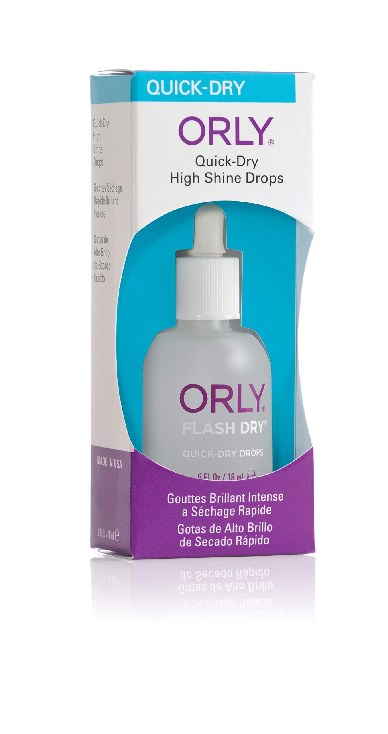 Orly Flash Dry Drops botella, base para uñas que seca rápido y deja un acabado suave