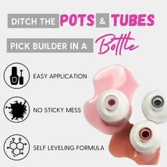 Orly GELFX Builder Milky White sculpted nails show clean, durable extensions.