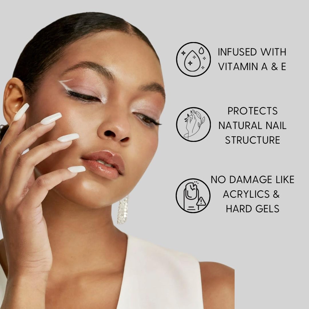 Orly GELFX Milky White application image shows seamless glide during sculpting.
