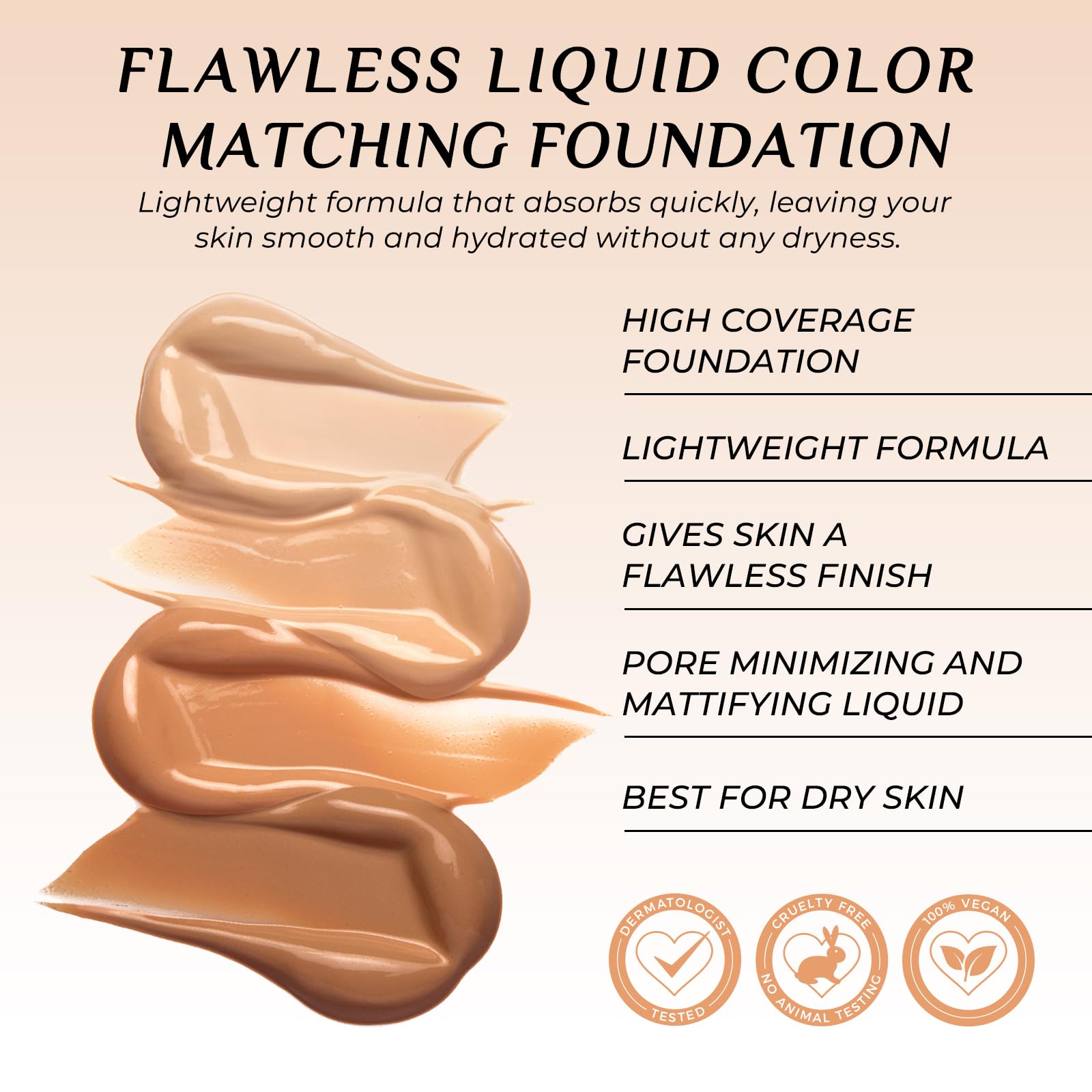 Concealer integrado en la base O.SECERT 4 en 1 para corrección.