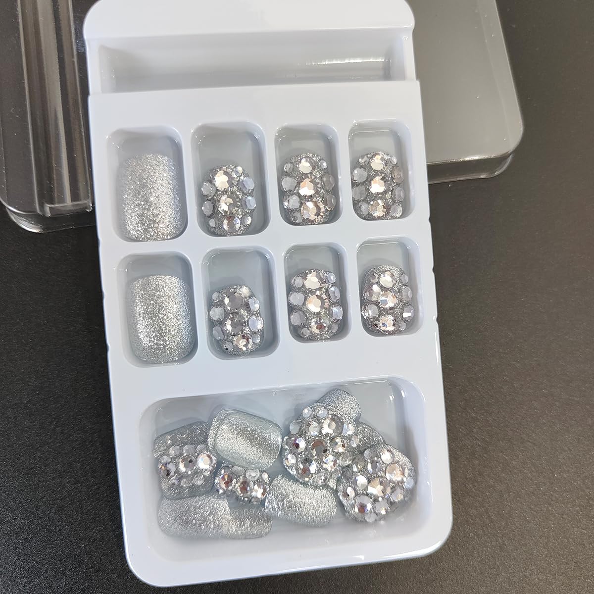 OSTTMA uñas acrílicas con diseño 3D para un look glamuroso