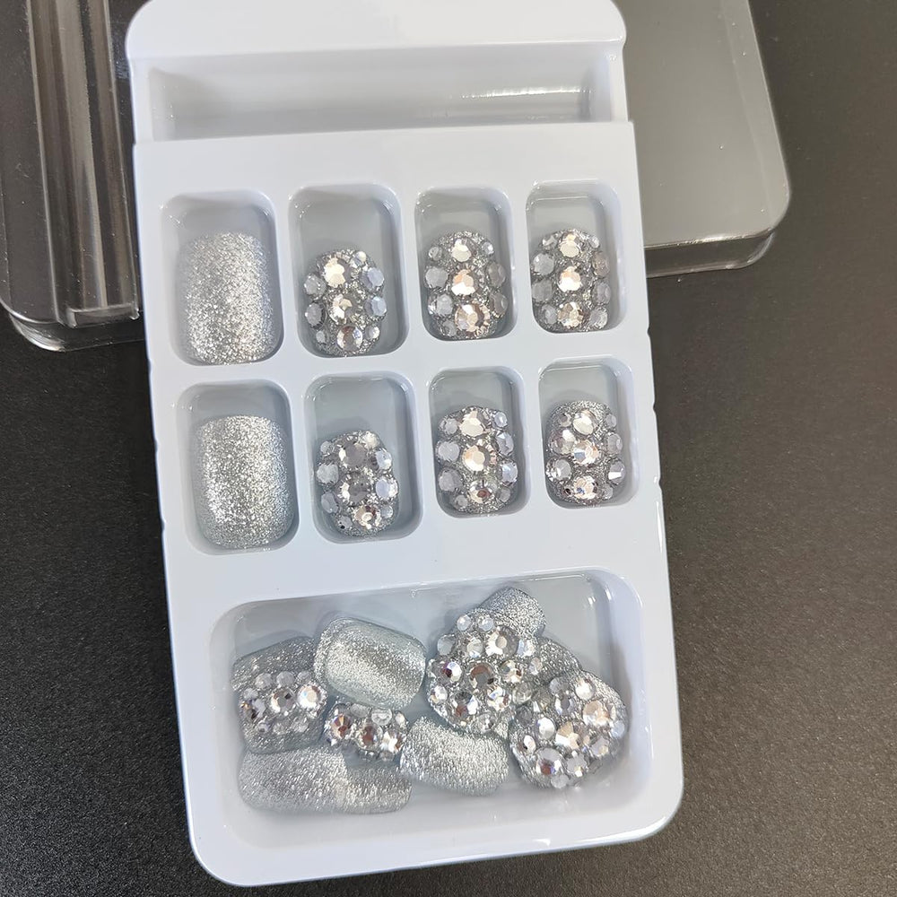 OSTTMA uñas acrílicas con diseño 3D para un look glamuroso