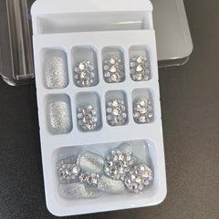 OSTTMA uñas acrílicas con diseño 3D para un look glamuroso