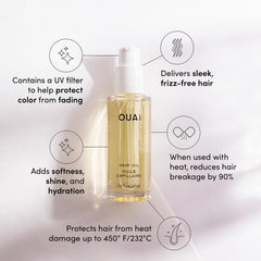 OUAI Aceite capilar: aplicación en cabello para suavidad y control