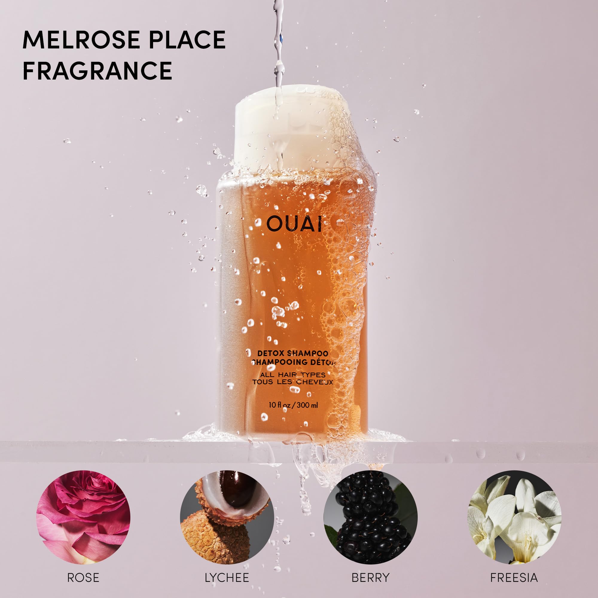 Coffret OUAI Detox et Thick – emballage élégant pour une routine efficace.