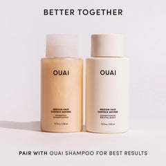 OUAI Acondicionador Medio, envase frontal, diseño elegante para uso diario