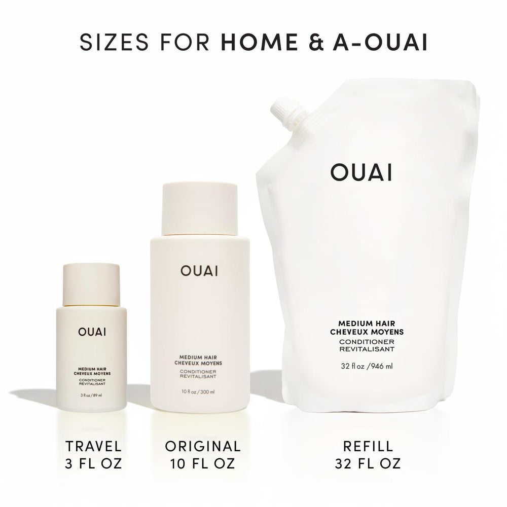 OUAI Acondicionador Medio, libre de parabenos y ftalatos para cuidado seguro