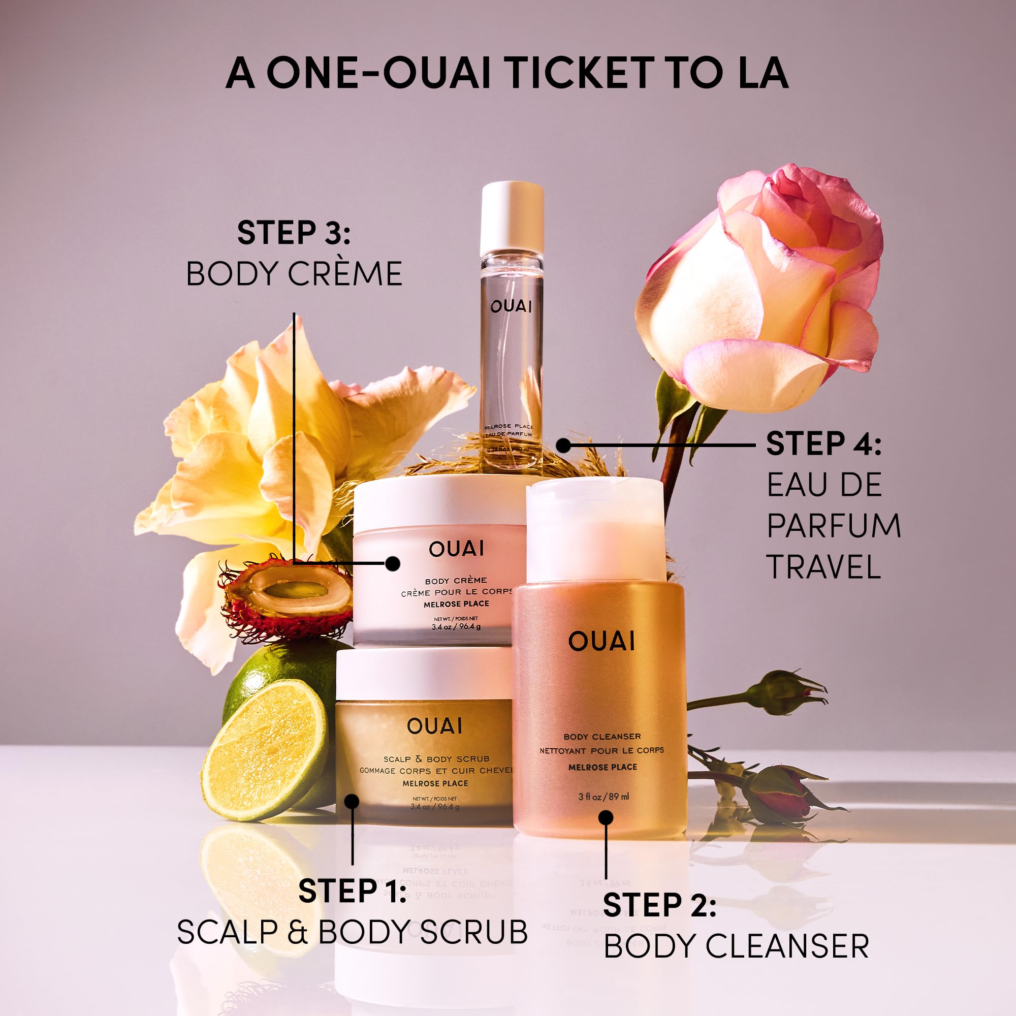 OUAI envase reciclable: opción sostenible para cuidado corporal.