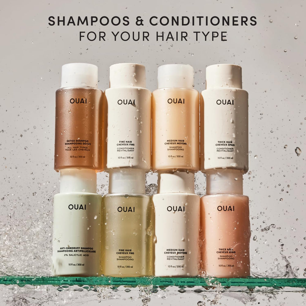 OUAI Medium Shampoo – routine rapide pour cheveux moyens.