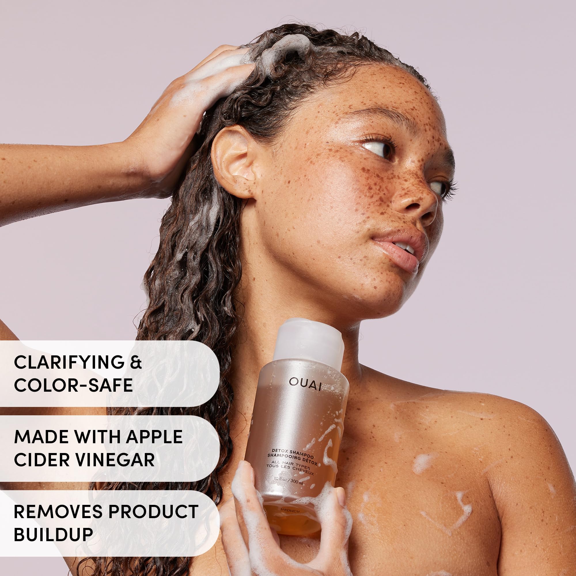 OUAI Thick Conditioner – texture riche qui démêle et nourrit les mèches.