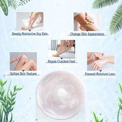 Close-up of OUKEYA Urea Cream texture showing fast, non-greasy hydration