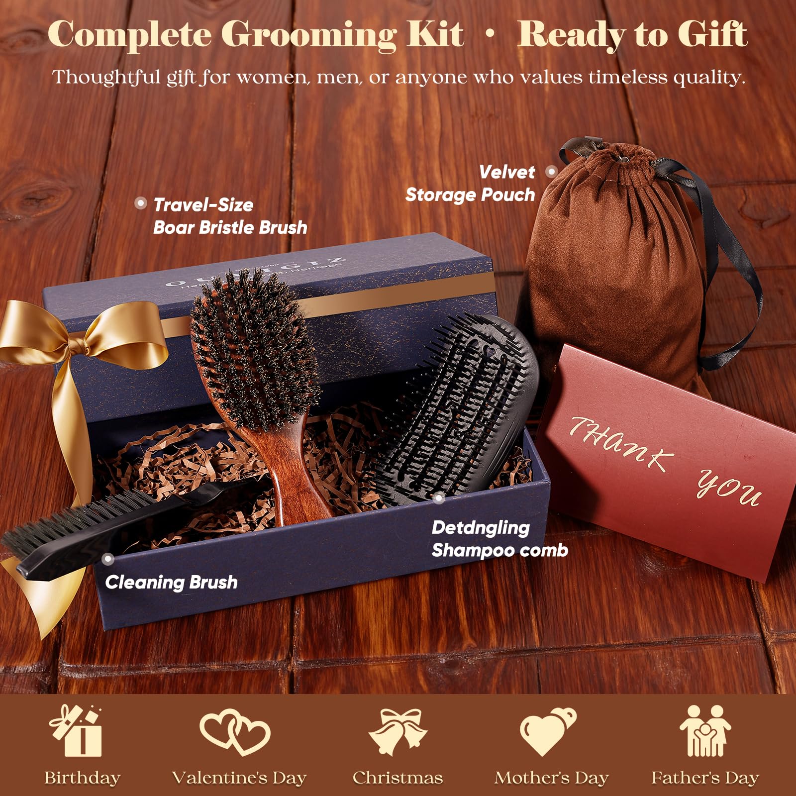 Kit de viaje OUMIGIZ con cepillo mini para retoques en movimiento.