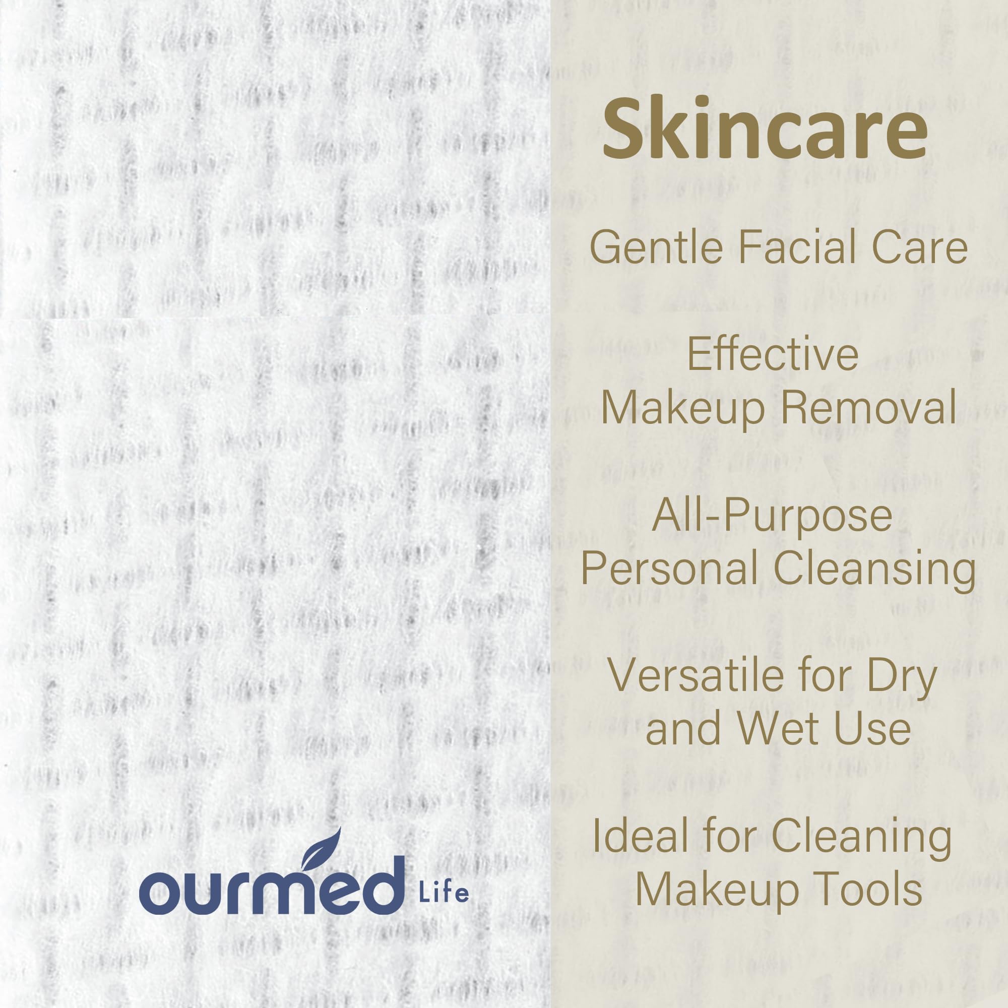 toallas desechables de ourmed life para piel sensible, limpieza segura y sin irritantes